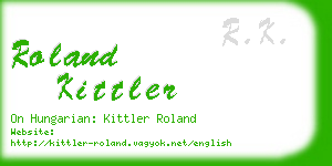 roland kittler business card